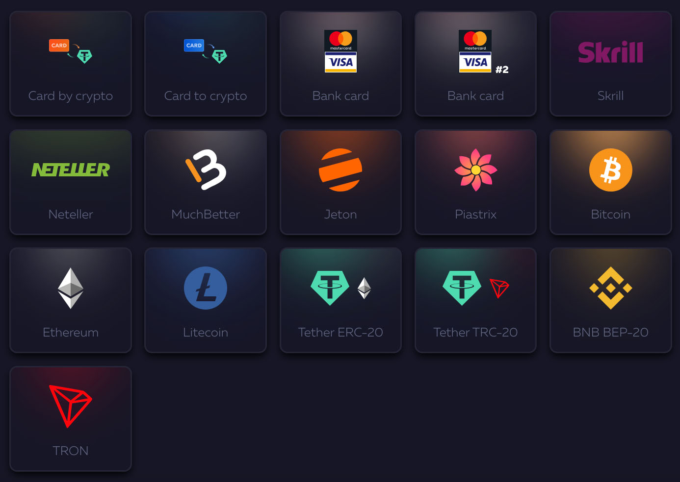 Metody płatności Vavada Casino: karty, portfele, kryptowaluty